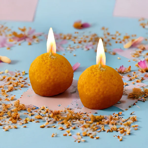 Laddoo Candles(Set of 2)