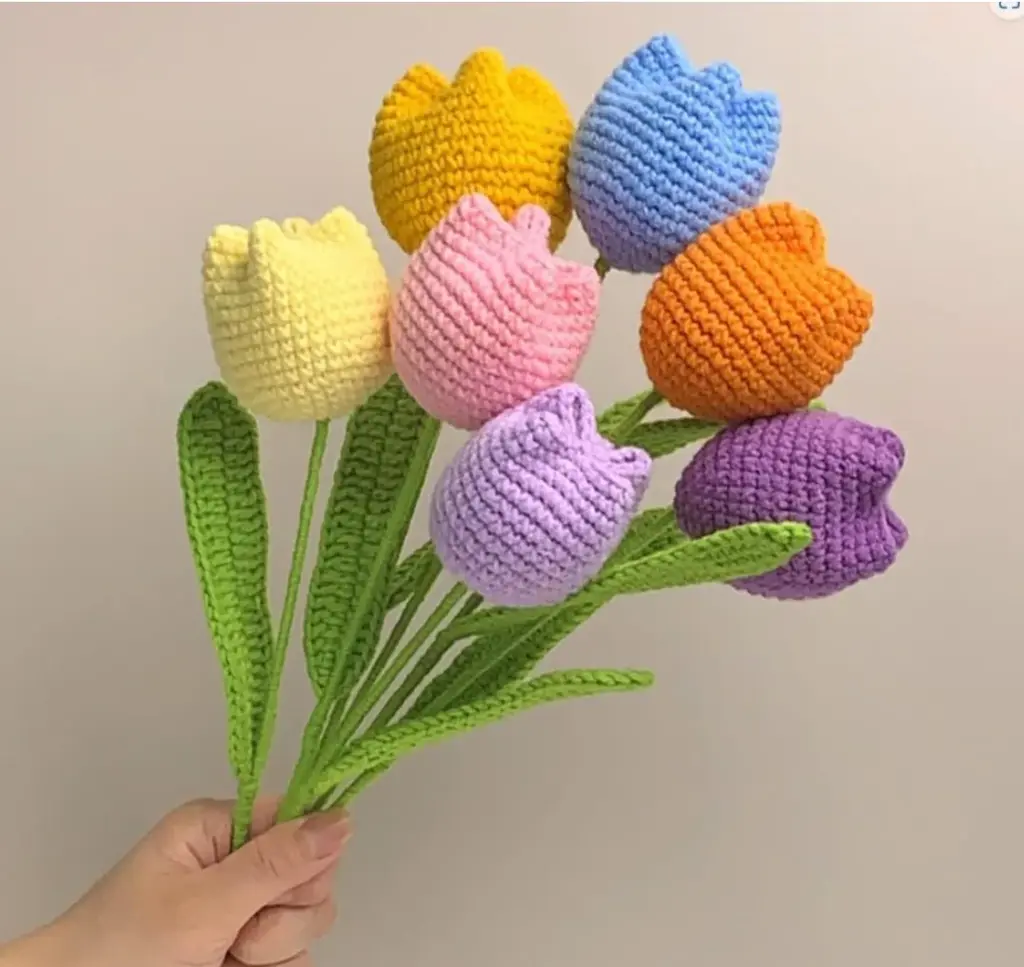 Tulip Crochet Flower [1 Pc]