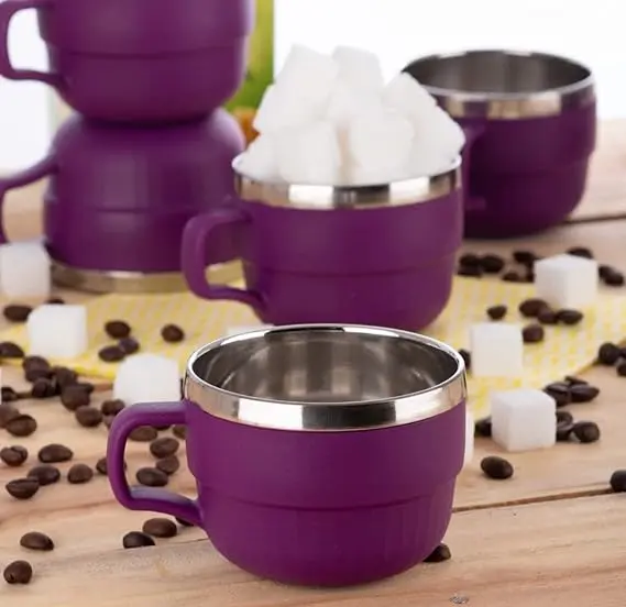 Stainless Steel Tea Cup (Set of 2)