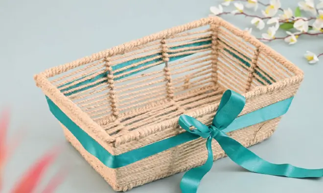 Rectangular Jute Basket 