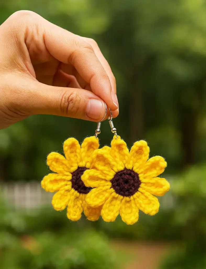 Sunshine Crochet Earrings