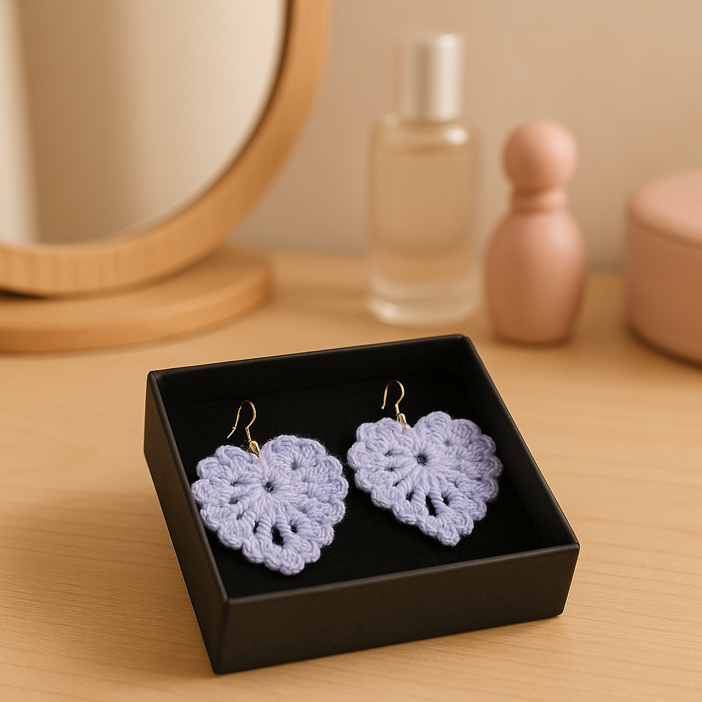 Lilac Crochet Earrings