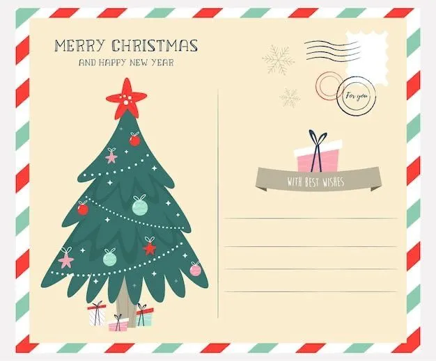 Xmas Wishes Postcard 