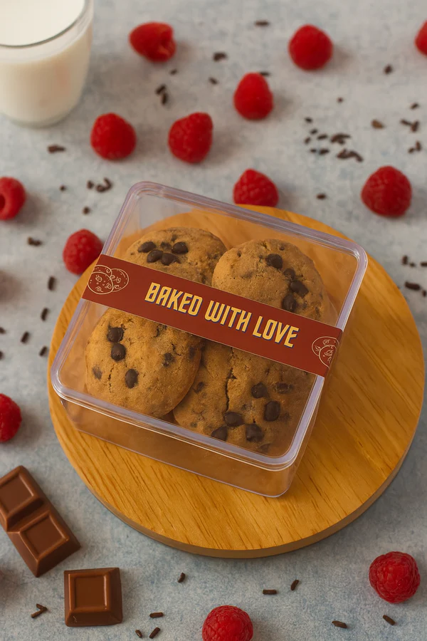 Choco Chips Cookies in Acrylic box