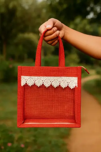 Ruby Jute Window Bag