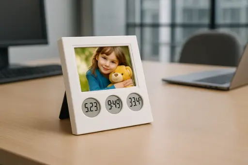 Bubble Clock with Photo Frame